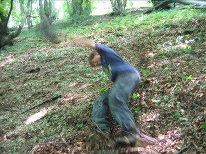 Will slipping down the very steep slope